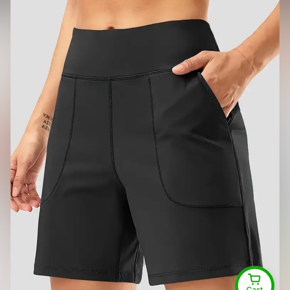 Black Women's High-Waisted Shorts